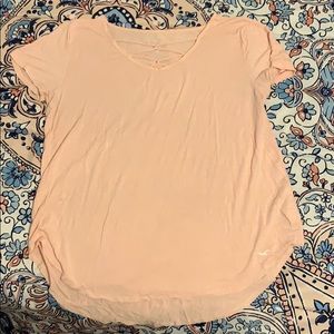 hollister pink basic strappy tee